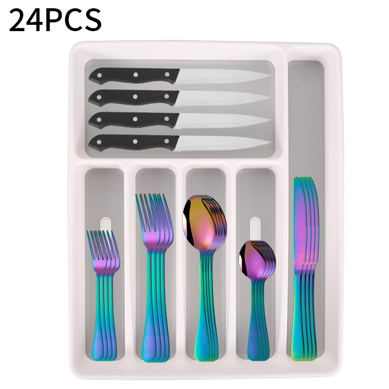 컬러풀 [수납상자*1+식기 6개 구성품*4]