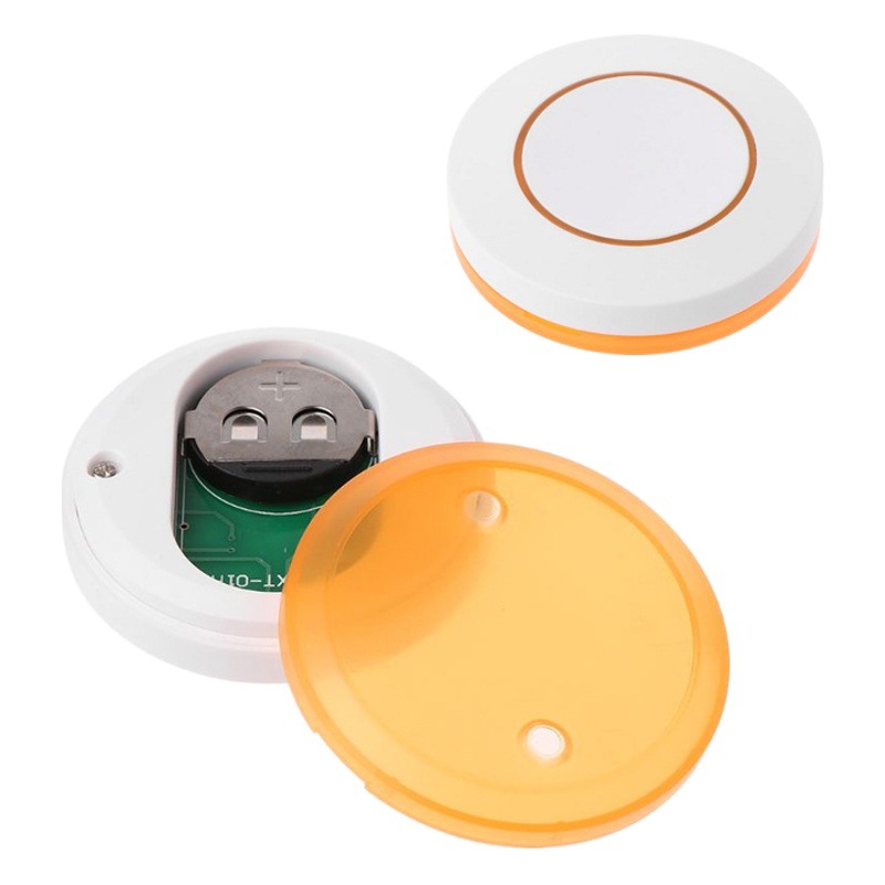 Envío pegatinas ronda interruptor de presión de la mano de control remoto de luz LED de control remoto de control de acceso sola tecla 86 panel de control remoto 433m