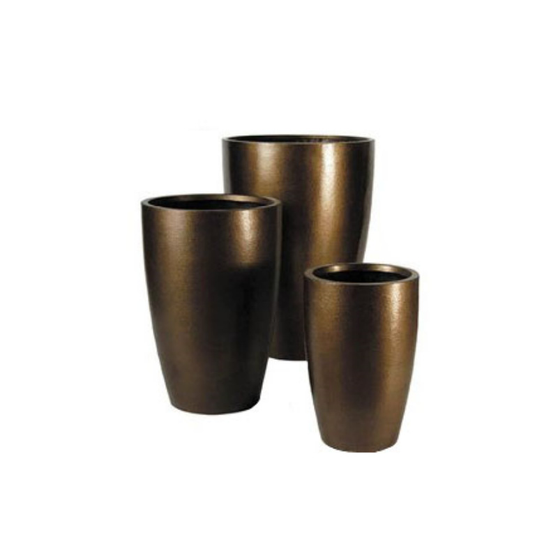 FRP redondo maceta de flores combinada centro comercial hotel interior al aire libre vasijas de flores decoración maceta de flores vasijas de flores