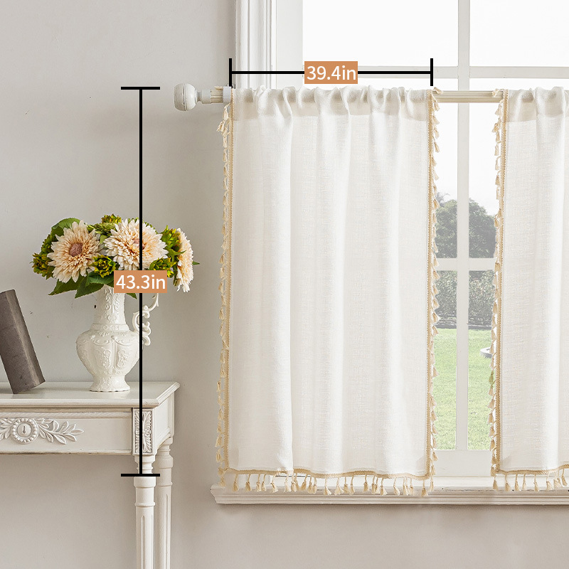 Los productos terminados de Temu se envían en nombre de SHEIN transfronterizo exclusivamente para cortinas de gasa de lino de color puro, cortinas de gasa semiopacas, cortinas pequeñas