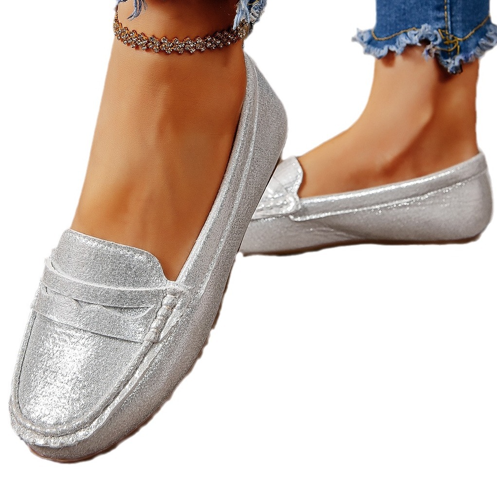 Zapatos de soja transfronterizos de primavera y verano, zapatos blancos suaves antideslizantes, zapatos casuales de mujer de tamaño grande.