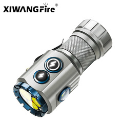 国境を越えた新型三眼怪獣超亮強光懐中電灯ミニ小型携帯led多機能キャンプライト磁気吸引