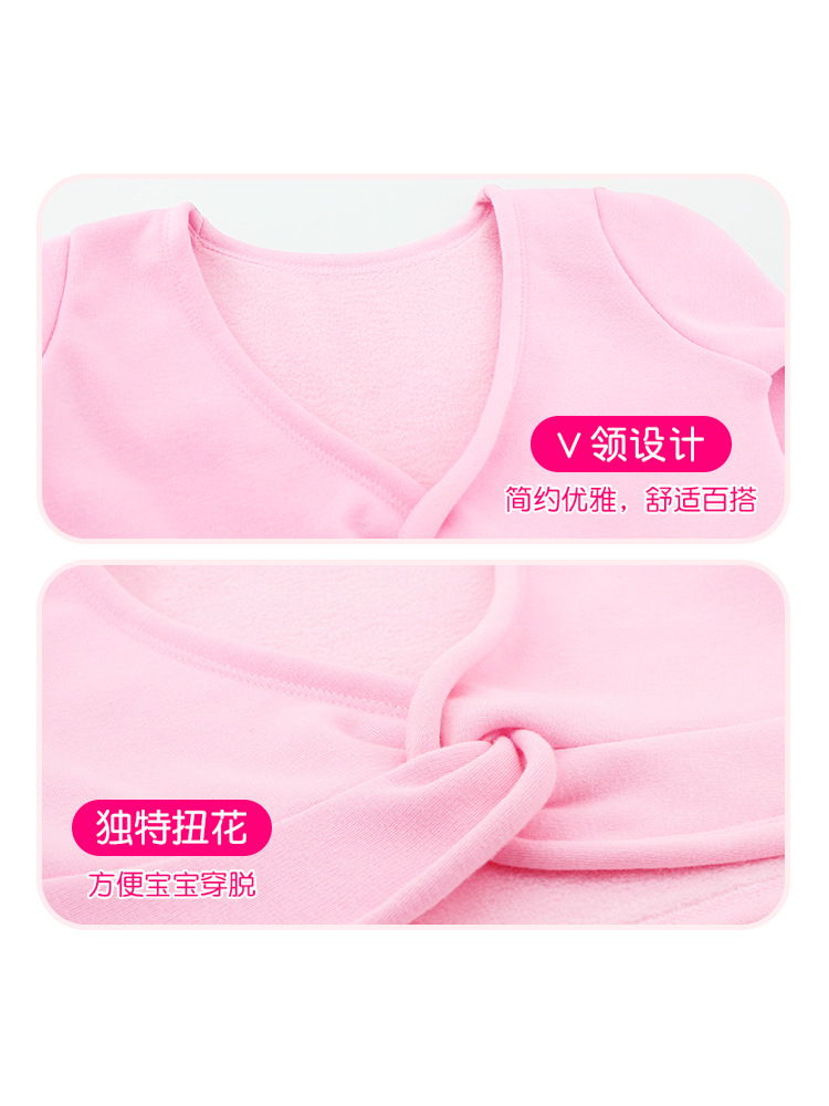 Engrosado forrado de lana ropa de baile para niños ropa de práctica Otoño e Invierno chal chaleco superior manga larga Ballet abrigo pequeño al por mayor
