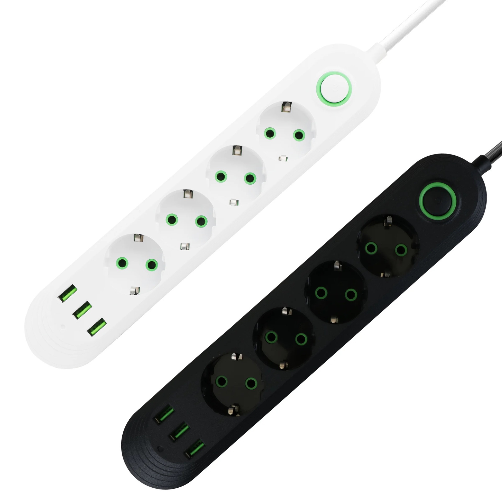 Transfronterizo suministro de enchufe de fila 4 enchufe con enchufe de alimentación de extensión USB con interruptor multi-enchufe enchufe de Indonesia Euro