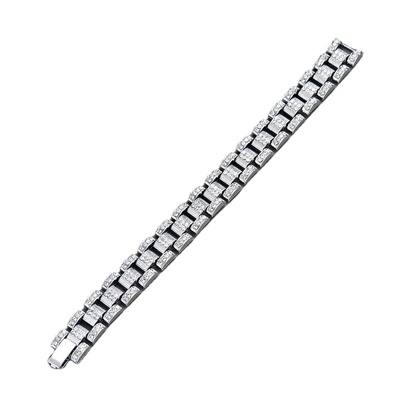 Bracciale Hip Hop da 15 mm in stile Instagram di marca di moda da uomo con catena cubana in lega_voghion.com