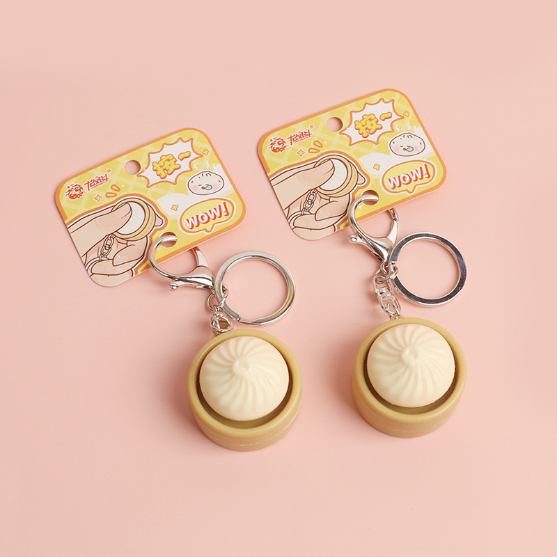 Cross-Border Creative Stress-Relief Simulation Xiaolongbao Button-Pushing Squishy Keychain Small Pendant Stress-Relief Gadget to Relieve Boredom Cross-Border Creative Stress-Relief Simulation Xiaolongbao Button-Pushing Squishy Keychain Small Pendant Stress-Relief Gadget to Relieve Boredom