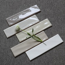 亮光条形瓷砖75*300灰白小砖外墙砖厨房浴室卫生间厕所防水内墙砖