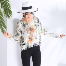 加工定制印花t恤 毛衣女小批量来图打版生产 设计感上衣源头工厂