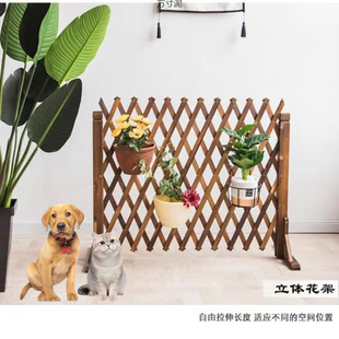 Anticorrosive Wood Retractable Fence Garden Outdoor Outdoor Garden Free Cat Blocking Bedroom Isolation Cat Fence Wholesale