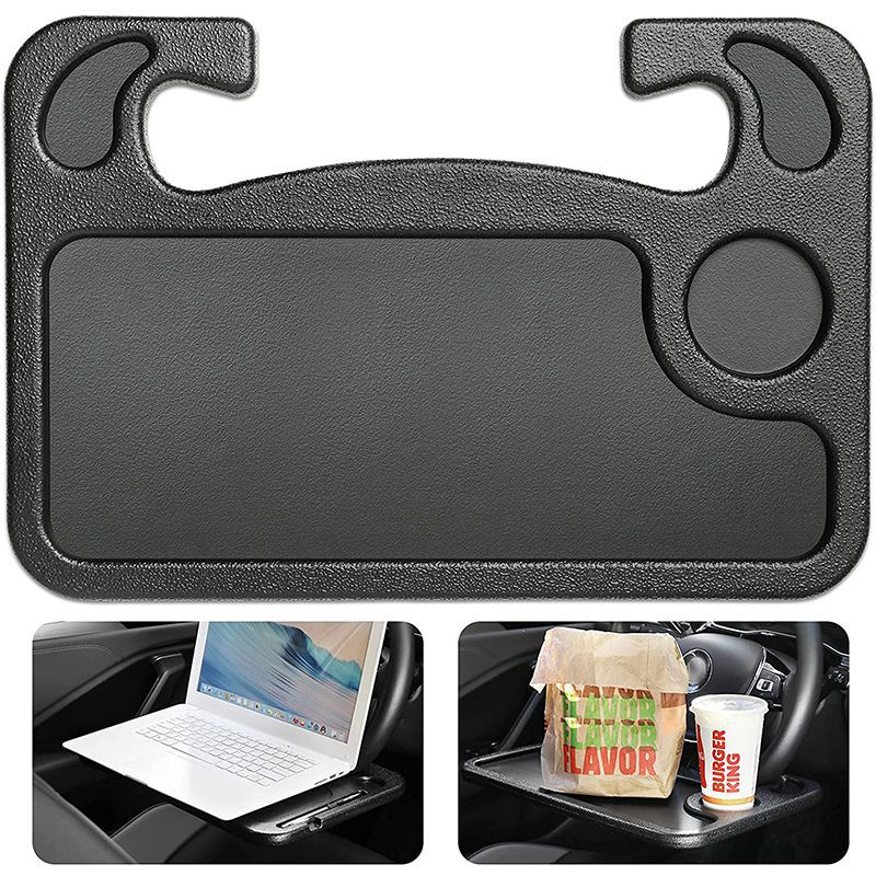 Coche volante mesa de comedor bandeja mesa de coche tablero coche multi-función Placa de comedor volante estante de almacenamiento tarjeta de plástico Mesa