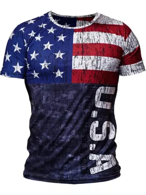 Comercio electrónico transfronterizo Amazon 3D Impresión digital hombres Camiseta cuello redondo manga corta casual Top moda tendencia fabricante