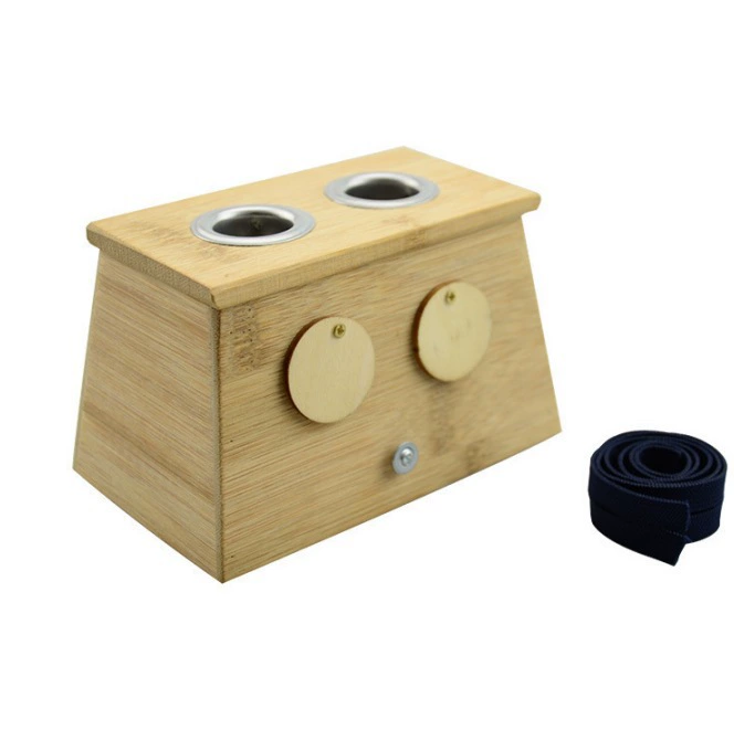 Коробка для моксотерапии из бамбука с двумя отверстиями