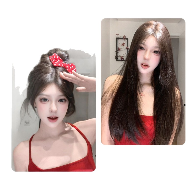 免发网假发新升级免发网增加发量自然蓬松无痕超薄女款直发假发片|undefined