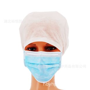 Factory straight hair spot disposable non-woven SMS nurse doctor cap
