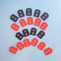 キーチェーンの自動車装飾の小さいペンダントの部品の平安の喜びの祈りの字のブランドの両面のカバンのペンダントの卸売り