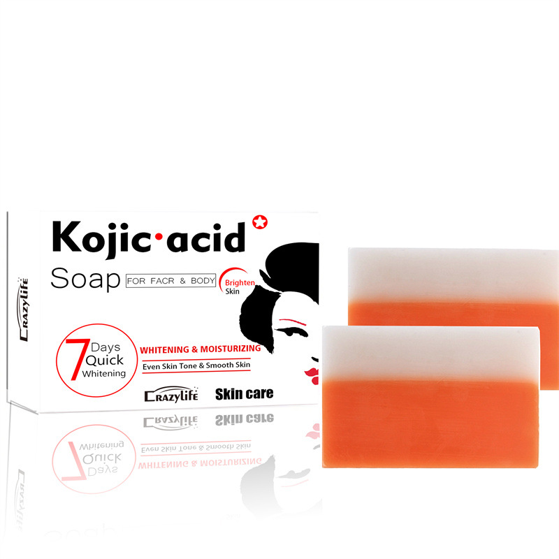 Crazylife Bicolor Kojic Acid Skin, Refreshes and Moisturizes the Face, Handmade Soap, Bathing Soap_voghion.com