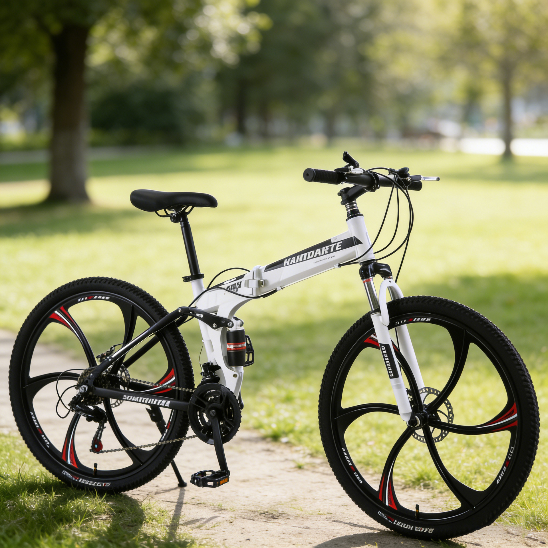 Bicicleta de Montaña Plegable al Por Mayor del Fabricante, Suspensión Trasera, Velocidades Variables, 26 Pulgadas, para Adultos, Estudiantes, Jóvenes y Viajeros