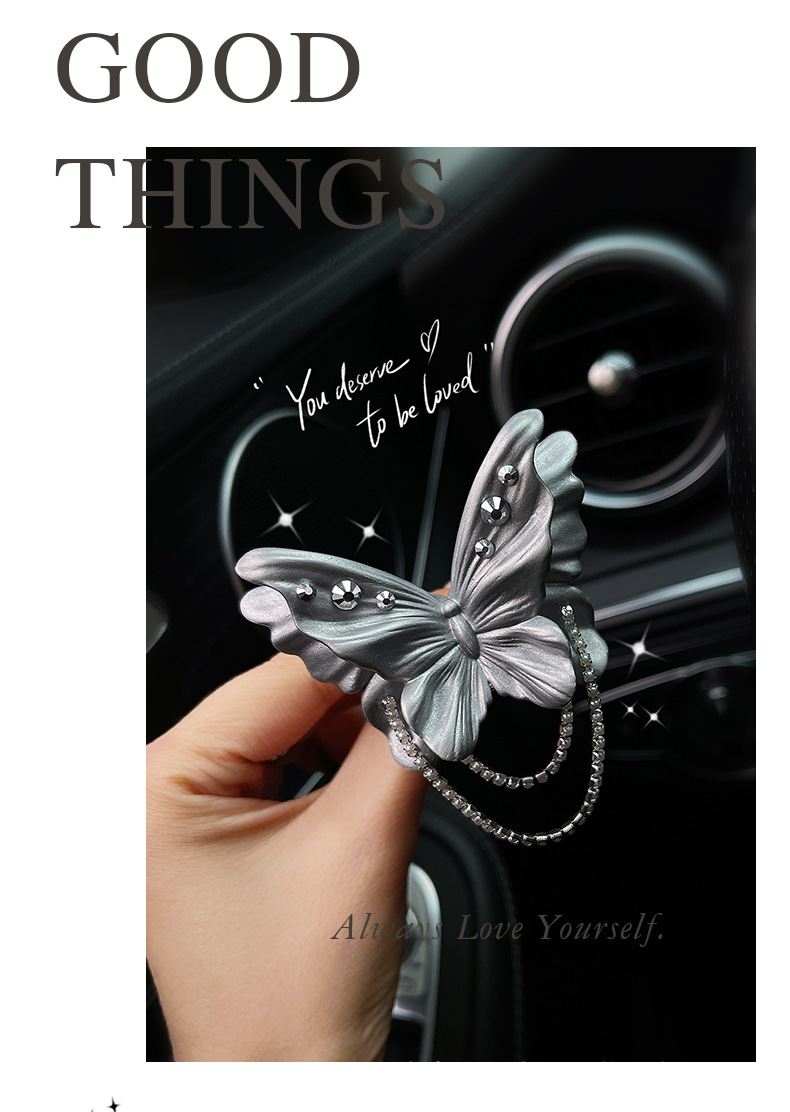Butterfly Car Fragrance Perfume Car Air Vent Decoration Car Interior Aroma Diffuser Stone Car Fragrance Diffuser Stone