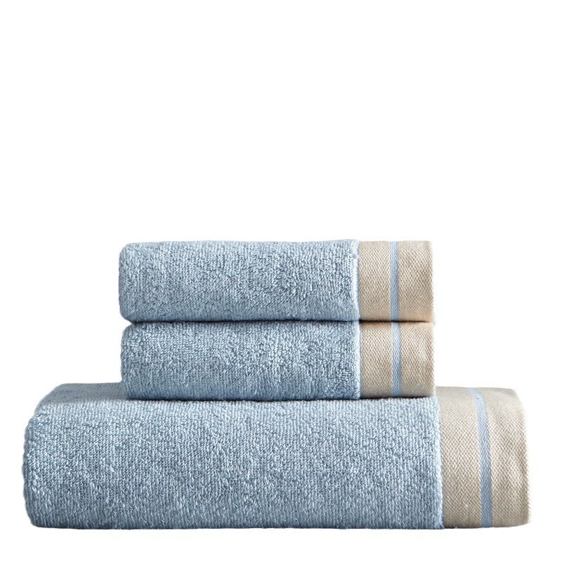 (Cross-border trading), cotton set, blue bath towel