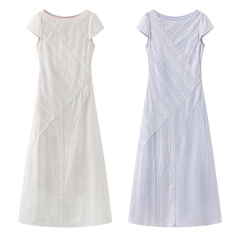 French-Style Waist-Cinching Dress for Women, 2026 Summer New Model, Waist-Cinching Vacation Style, First Love White Moonlight Long Dress L96S188