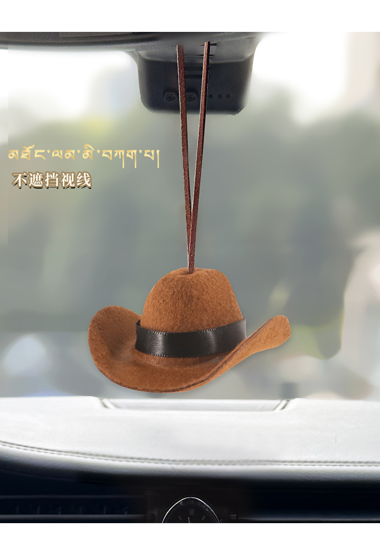 Xizang Cowboy Hat Car Pendant Xizang-Style Handmade Peace Knot Pendant Rope Car Hanging Rope 2025 New Model