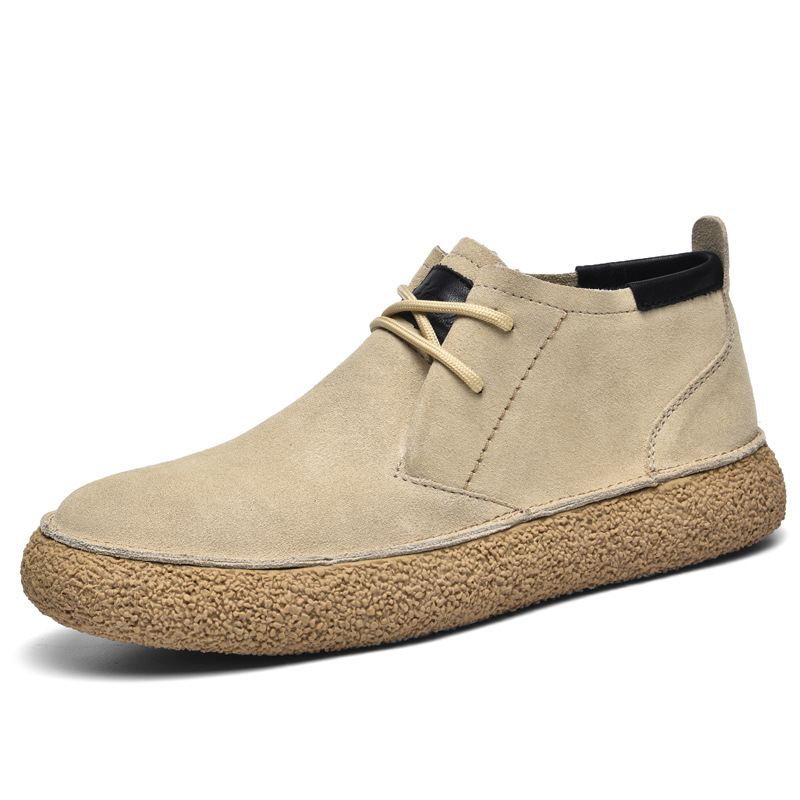 2025 nuevos zapatos de skate de cuero transfronterizos anti-veludera, botas Martin, zapatos de cuero casuales de hombre retro Zhongbang. image 9