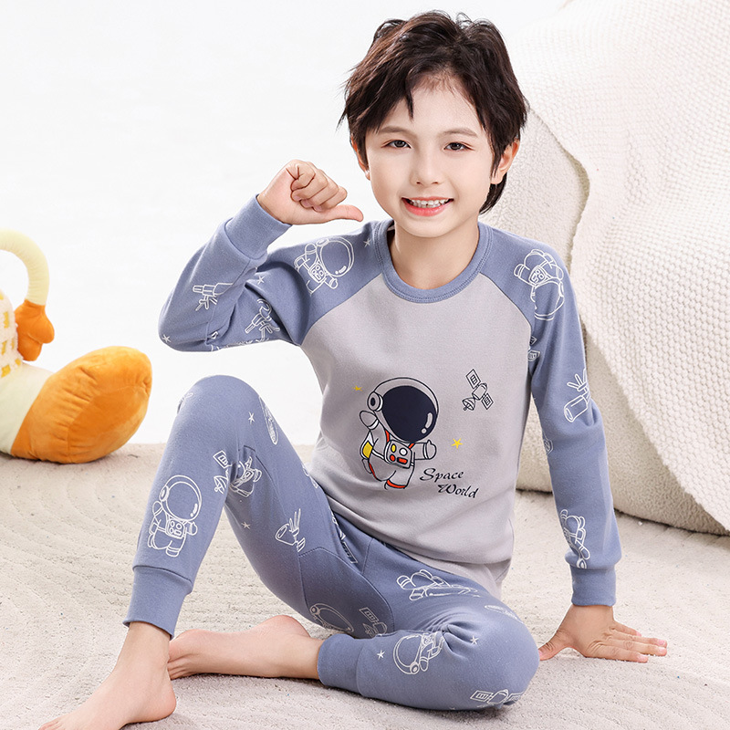 타오-가을옷과 가을바지 세트) 회색바닥 우주비행사