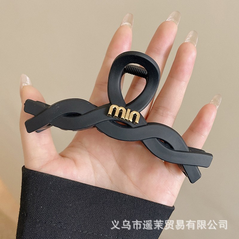 咖色磨砂抓夹女2025年新款发夹后脑勺大号发量多鲨鱼夹子发卡头饰|undefined