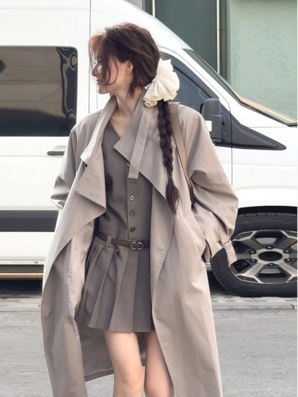 中长款风衣外套女2025春秋季新款小个子大衣英伦风韩系感气质百搭|undefined