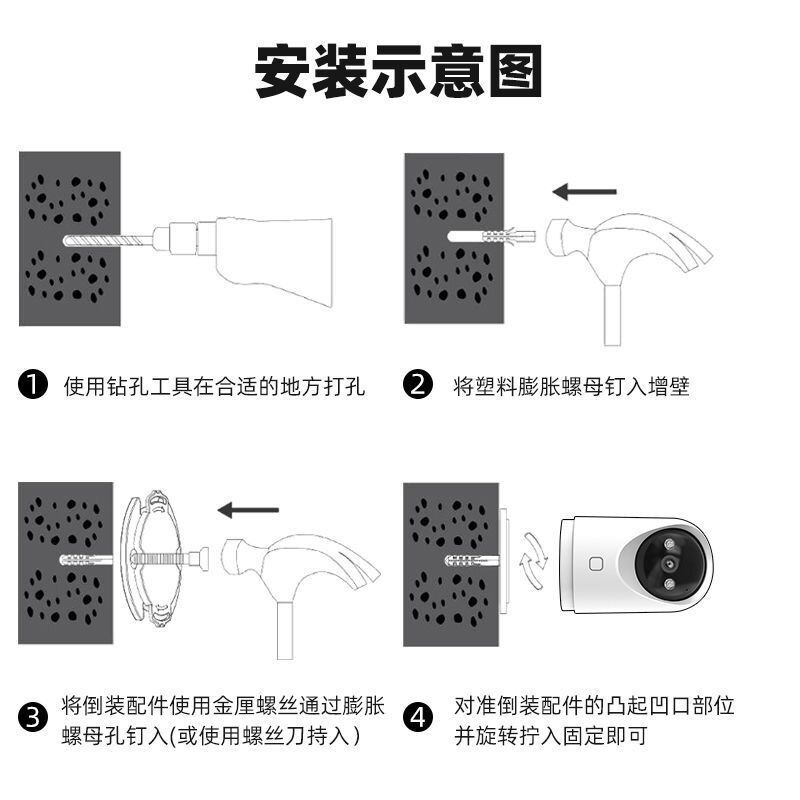 Suitable for Xiaomi Fluorite camera tray, snap-fit base, pan-tilt, Philips monitoring stand, monitoring tray undefined