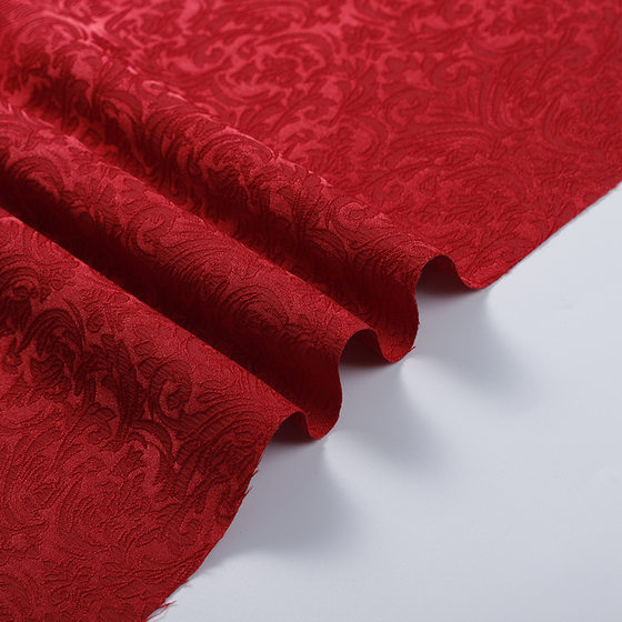 Love jacquard fabric new fashion love woven jacquard fabric suitable for dress red stage clothes