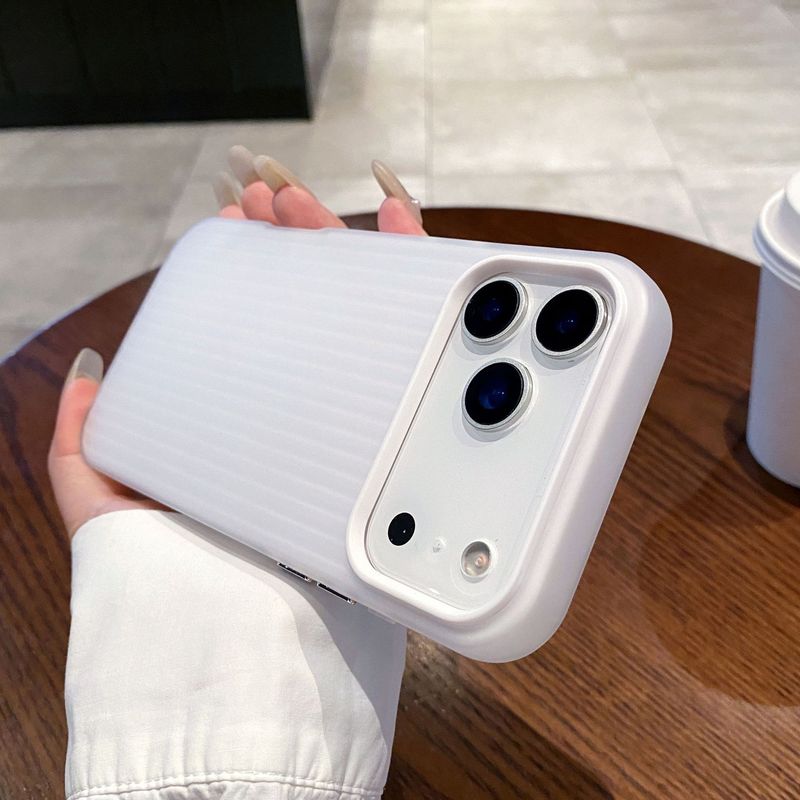 适用iPhone17pro手机壳瓦楞磨砂肤感苹果16pro二合一防滑15保护套|undefined