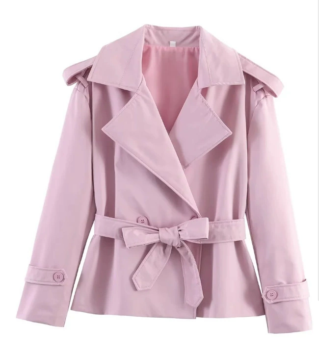 (Торговля через границу), пояс короткий, куртка, плащ-трейнч, Aliexpress, европейский стиль, широка палитра цветов