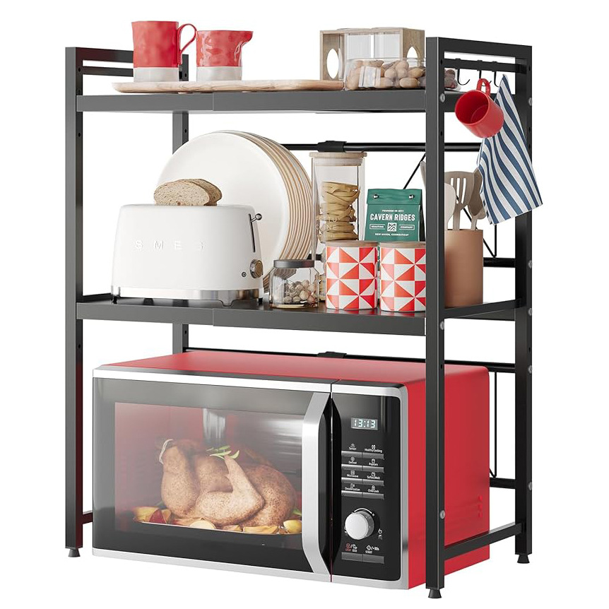 定制亚马逊微波炉架台面微波炉架支架厨房柜台架收纳架