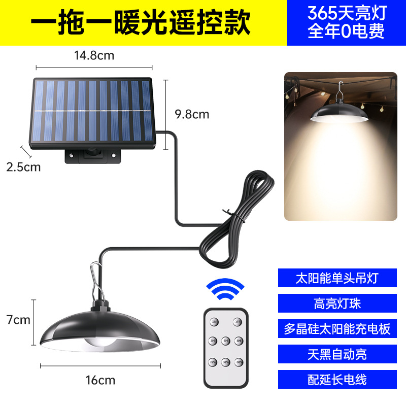 Transfronterizos nuevos chandeliers solares LED superbrillante retro lámpara de bombilla al aire libre impermeable y ahorro de energía lámpara de doble cabeza al aire libre