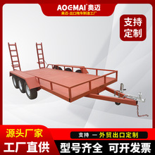 定制挖掘机拖车压路机铲车拖车 单轴双轴3轴1吨2吨3吨4吨  出口型