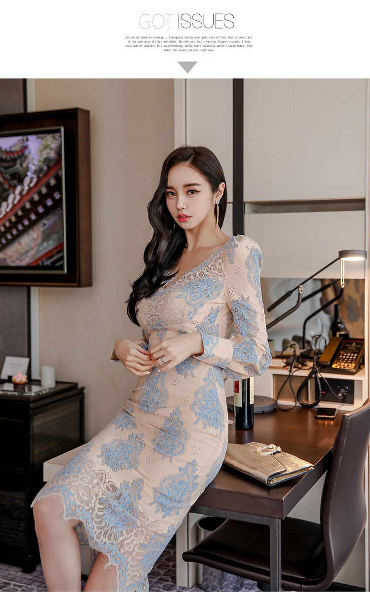 流拼接气质连衣裙 Image 4