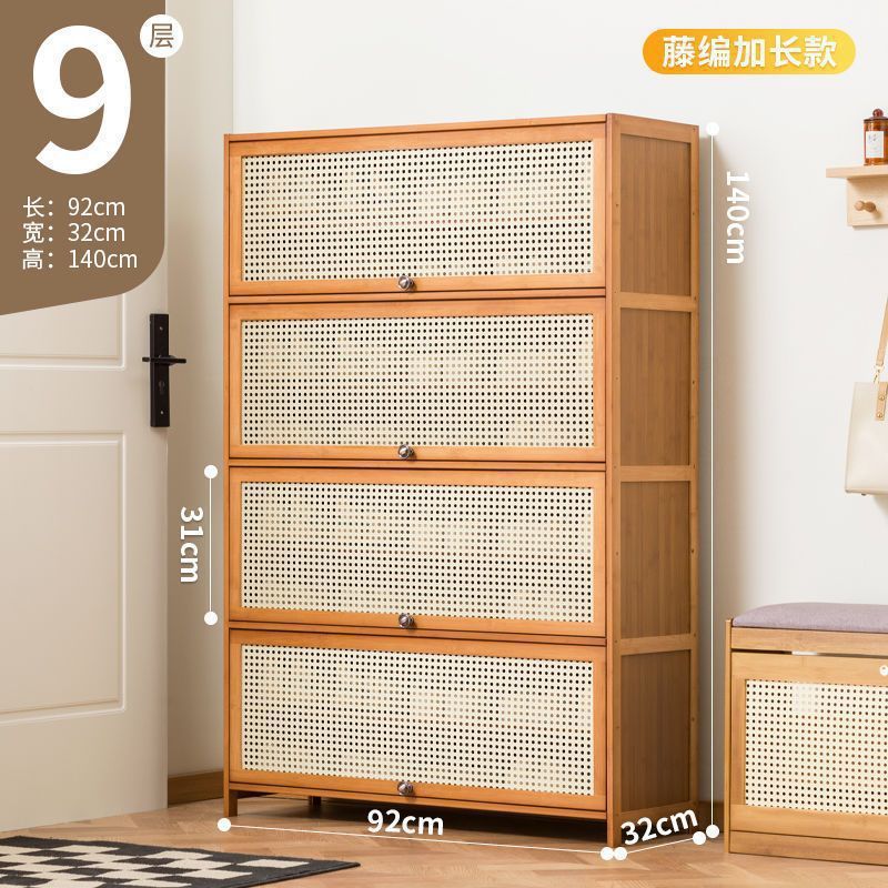 Fábrica directa puerta doméstica almacenamiento interior de gran capacidad ahorrar espacio gabinete de zapatos simple a prueba de polvo dormitorio de alquiler de vivienda