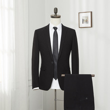 精品西服套装商务男士西装韩版修身正装职业婚礼西服套西6603