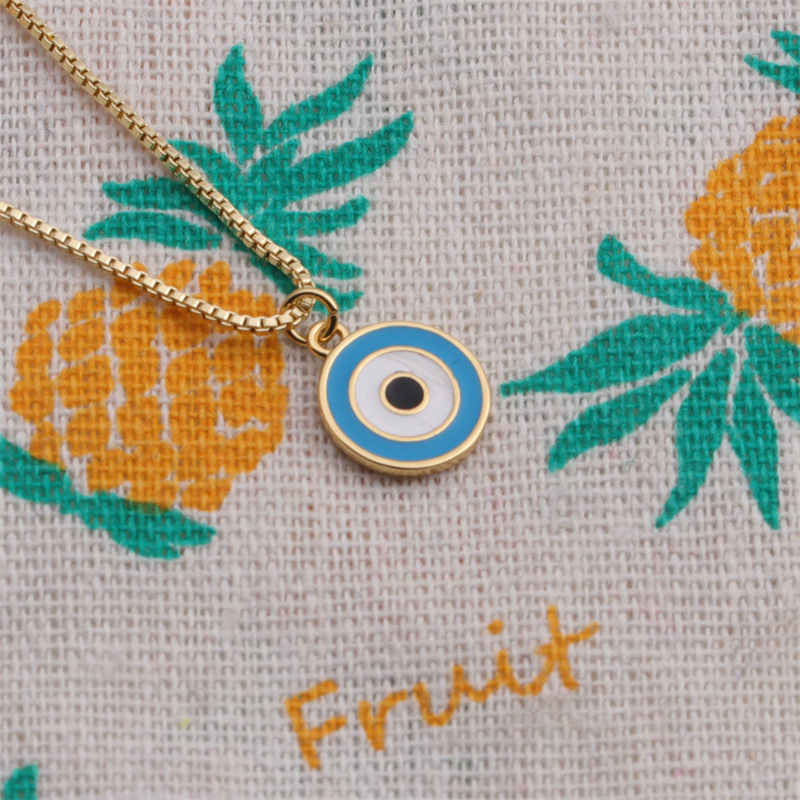 Cross-Border Independent Station Jewelry New Copper Dripping Oil Multi-Color Fashion Devilu0027s Eye