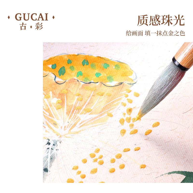 Rubens nacarado color 36 colores 6 colores pintura china traje de pintura acuarela sólida opaca pintura tinte