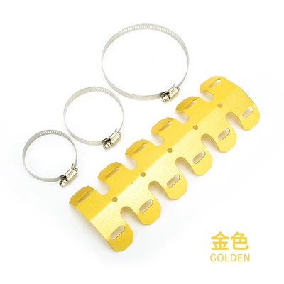 Motorcycle Safety Supplies keel heat sink heat - gold-motorcycle-exhaust-keel-protection-cover-short