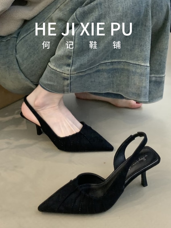シープスキンバージョン！レトロなプリーツスタイルの女性用シングルシューズ、ポインテッドトゥ、ハイヒール、デザインされたスティレットヒールトゥサンダル|undefined