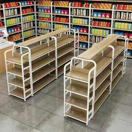 中岛柜双面超市货架展示台展示架多层零食架化妆品精品展柜流水台