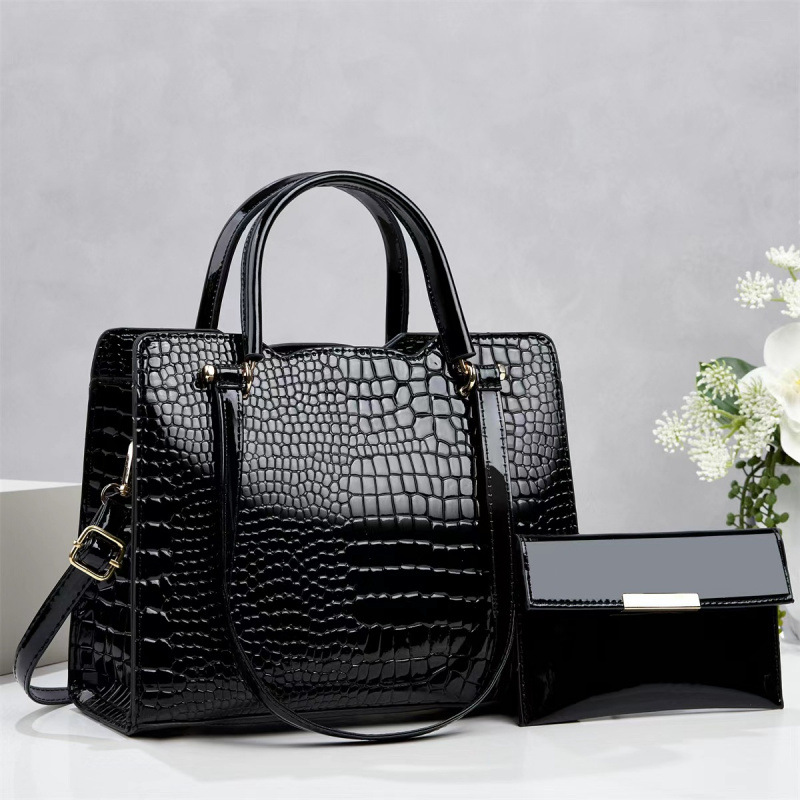 Bolso de dos piezas, cocodrilo, bolso de mano, bolso de hombro de moda, bolso de mochila diario, bolsas transfronterizas