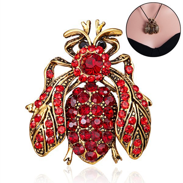Cartoon Style Cute Animal Insect Bee Alloy Enamel Plating Inlay Rhinestones Unisex Brooches display picture 14