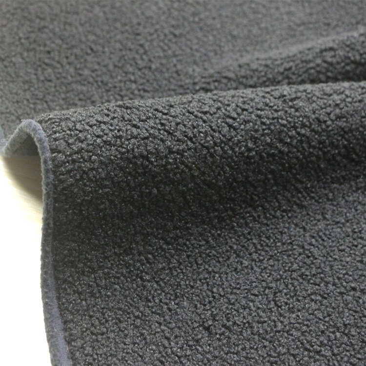 Polar fleece fit sheepskin wool grain teddy fleece composite polar fleece composite weft knitted small Teddy flannel fabric