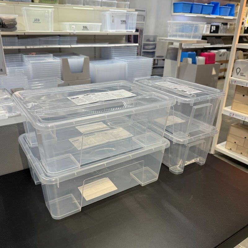 Household Samra Box Transparent Plastic Clothes Fit Box Storage Box High Color Value Storage Box Storage Box