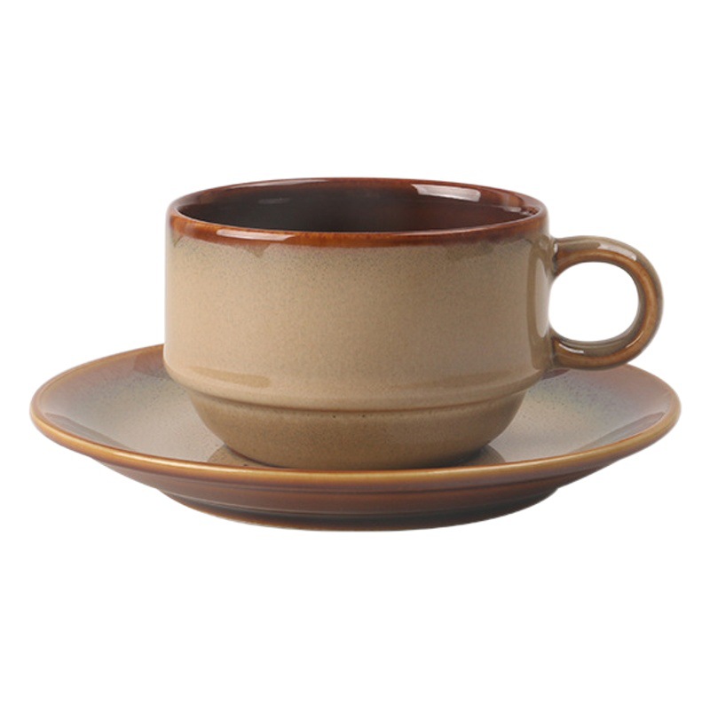 Hogar agua taza de Comercio exterior Exportación cerámica creativa taza de café y platillo Europea taza marca taza de