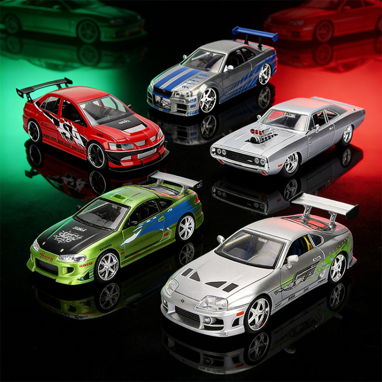 Jada Fast and Furious 25Th Anniversary Series 1:24 Toyota Nissan Dodge Simulation Alloy Car Model Ornament Collection Jada Fast and Furious 25Th Anniversary Series 1:24 Toyota Nissan Dodge Simulation Alloy Car Model Ornament Collection